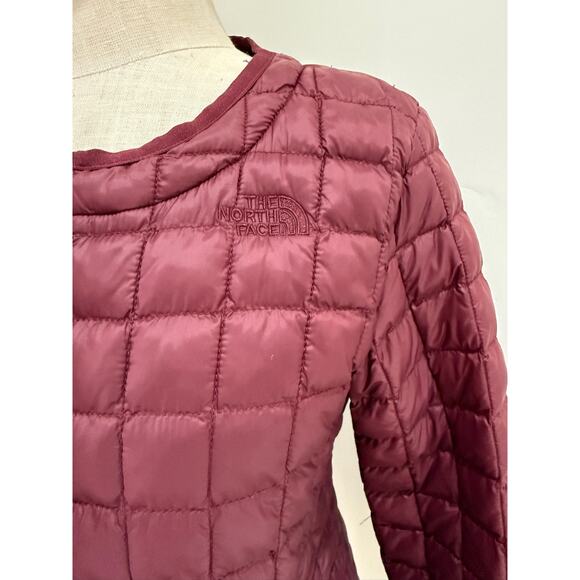 The North Face Women's Small Thermoball Jacket Coat Puffer Puffy Red Maroon - Picture 7 of 12
